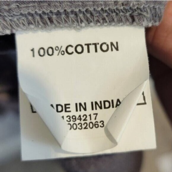 eShakti | Floral Embroidered Midi Half Sleeve V Neck Cotton Dress Gray - Picture 8 of 10